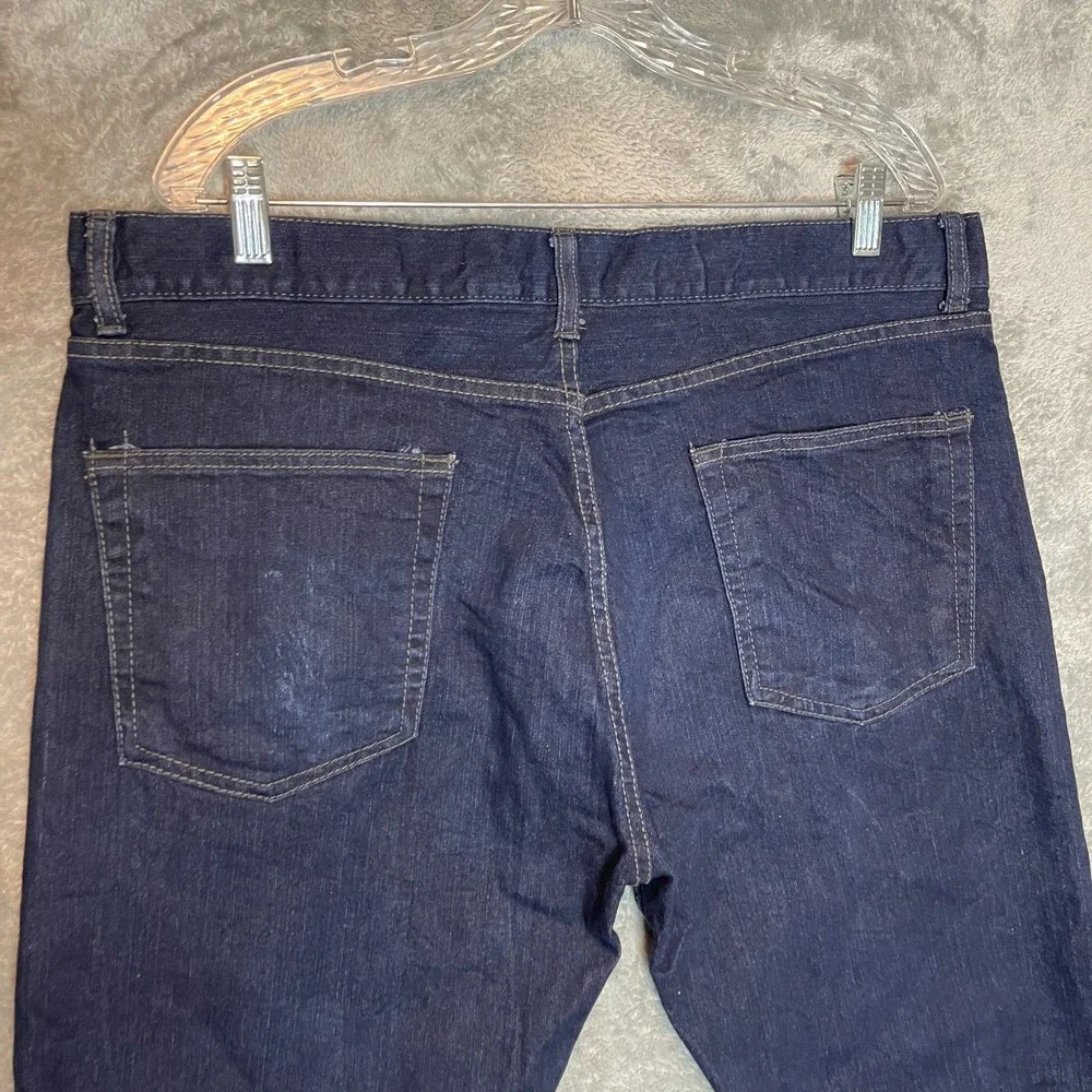 Signature Levis Mens Straight Leg Denim Jean 38x31* Americana Smart Casual Dark